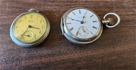 Vintage Pocket Watches~ West Clox & Elgin