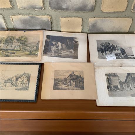 Black & White Vintage Photo Lot - Architectural, Landscape & More