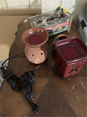 1 Kokopelli  Wax Candle Warmer - 1 Asian-Style Wax Warmer & 1 Sand Art Aquarium