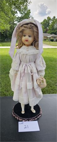 Antique Wax Doll Hand Painted