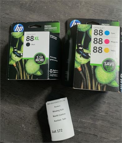 HP 88XL High-Yield Ink Cartridges In Black (C9396AN) & Color