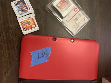 Nintendo 3DS Xl and 3 Games Pokémon Pokémon Sun Power Rangers