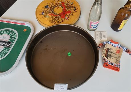 Heineken & Stella Artois Beer Trays, Soviet Pepsi-Cola Glass Bottle