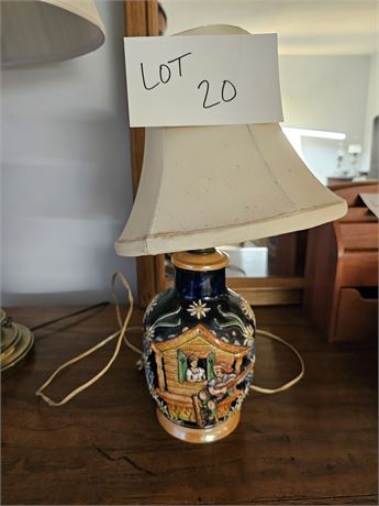 German 3504/22 Painted Table Lamp