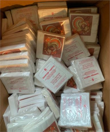 Vintage Thanksgiving/Fall Autumn Beverage Napkins, Valentines & More