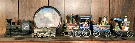 Train Clocks, Christmas Train, Avon Train Bottle