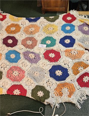 Crochet Handmade Flower Blanket