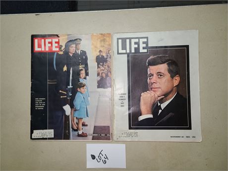 JFK Life Magazines Nov & Dec 1963