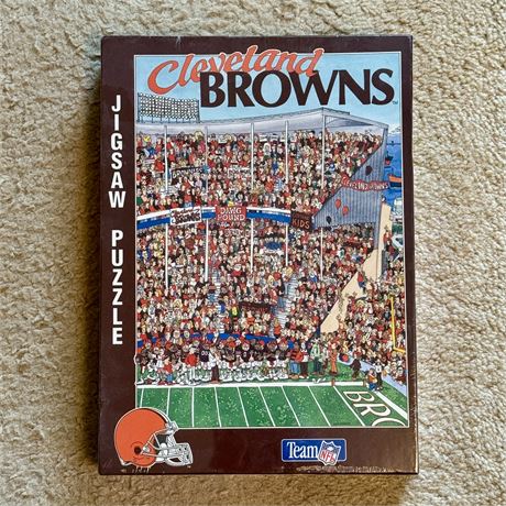 SEALED - 1990s NFL Cleveland Browns “Fandemonium” Jigsaw Puzzle