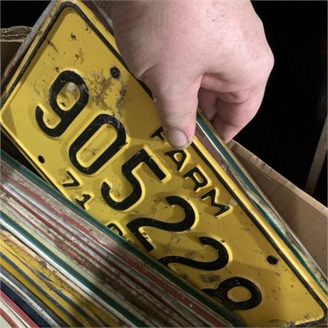 Vintage Metal License Plate Lot