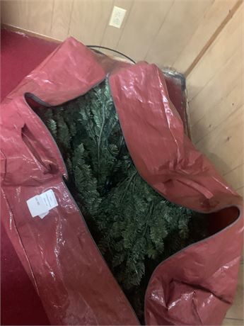 Artificial Lighted Christmas Tree in Plastic Storage Bag