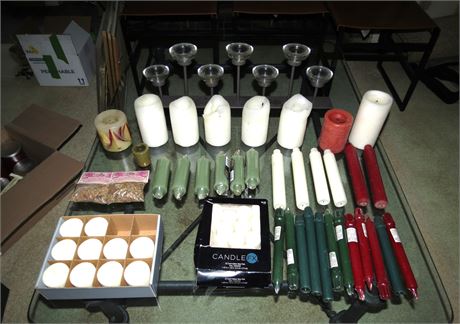 Assorted Candles, Candle holder