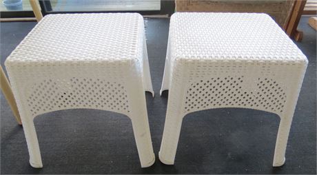 2 Wicker End Tables