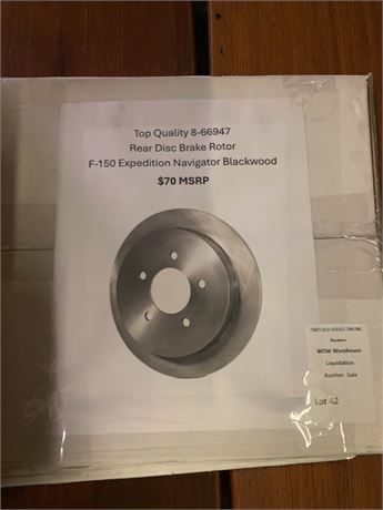Top Quality 8-66947 Rear Disc Brake Rotor Ford F-150, Expedition, Navigator