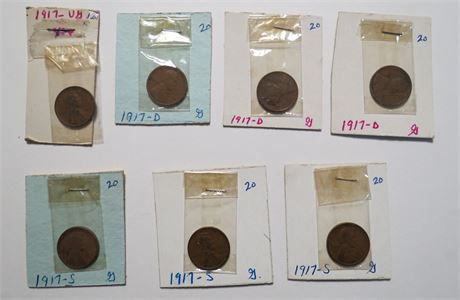 1917-S, 1917-D Pennies