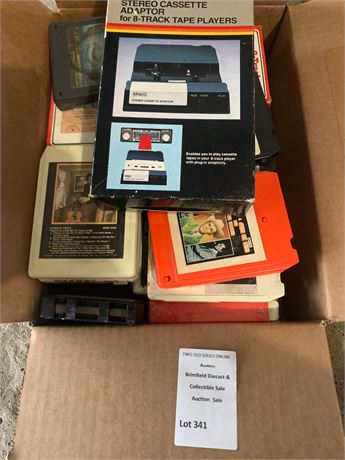 Kraco Stereo Cassette Adaptor & 8-Track Tape Lot