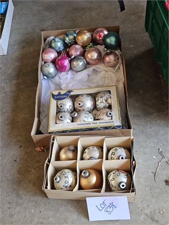 Vintage Christmas Ornaments: Lanissa Triple Indent / Shiny Brite Stencils & More