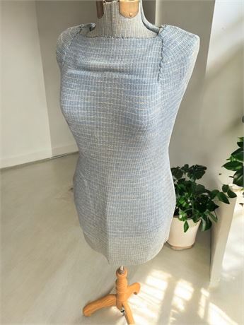 Vintage Display or Tailoring Dress Form/Mannequin with Adjustable Wooden Stand