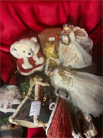 Christmas Holiday Angels, Teddy Bear, Santa Claus & More