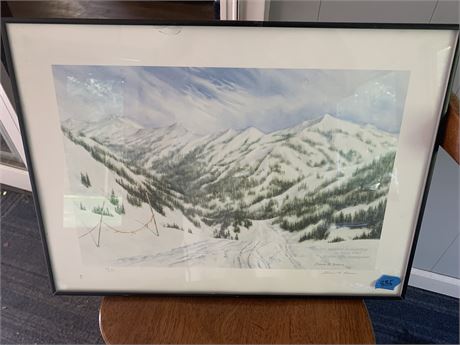 National Outstanding Ski Patrol 1997 Art Signed by Sharon M. Borror