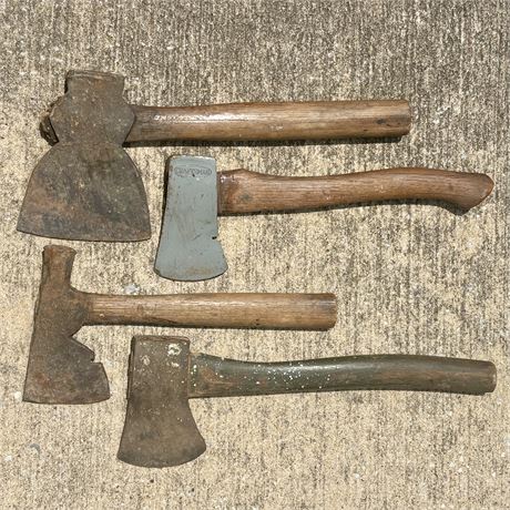 Old Axes Lot w/ American Fork & Hoe Co. 1942 WWII Military Axe
