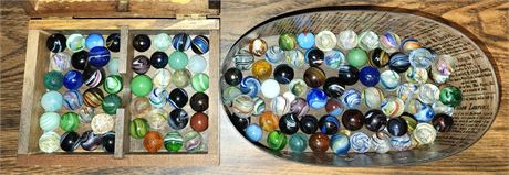 Assortment of Vintage Marbles