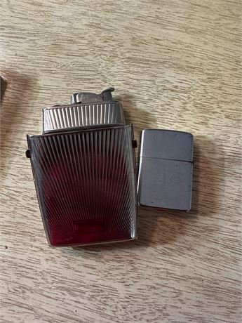 Zippo Lighter and Metal Cigarette Case
