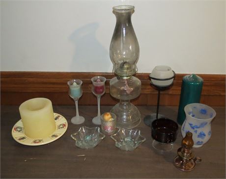 Candles, Candleholders, Oil Lamp