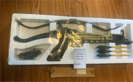 80-Pound Self-Cocking Pistol Crossbow W/Extra Crossbow Bolts