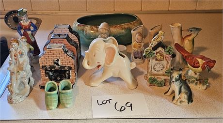 Mixed Decor & Figurines Hull Elephant Planter RRP Co Drip Glaze Planter & More