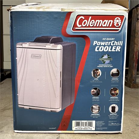 New Coleman 40 Quart PowerChill Cooler -  Open Box