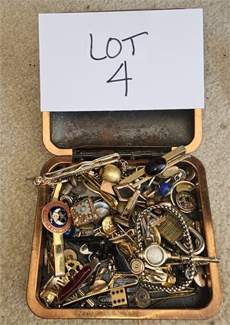 Gold Filled Misc Lot-Watches, Fobs, Cuff Links, Tie Bars & More