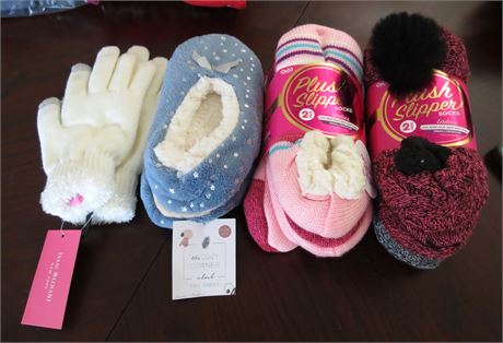 Plush Slipper Socks, Cozies Slippers, Gloves