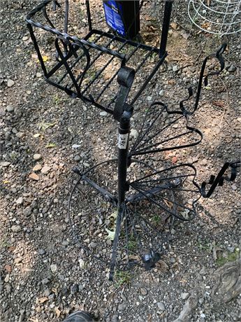 Black Metal Multi-Tiered Plant Stand or Display Rack