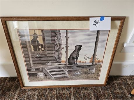 Country Porch Dog Print