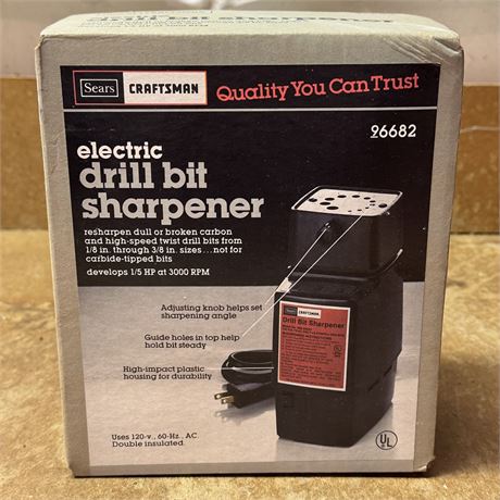 New Craftsman Electric Drill Bit Sharpener