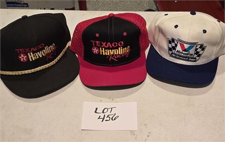 Mixed Racing Ball Caps- Texaco, Valvoline & More