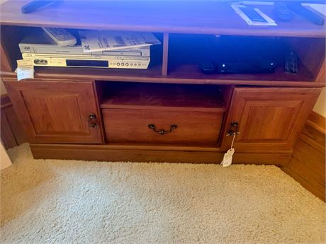 MCM Dark Wood TV Console/Stand W/Storage 46 x 15 x 24