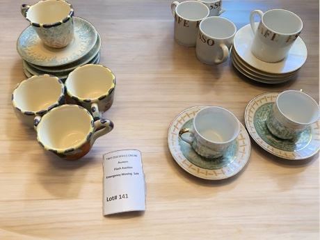 Rinardi Coffeeware & Pier 1 Espresso Cups and Saucers - 3 Sets