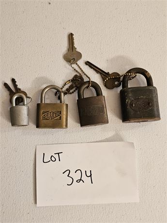 Vintage Pad Locks - Grant/Sargent/ILCO & More with Keys