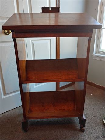 Handmade Wooden Lectern Bookcase w/ Original Pattern