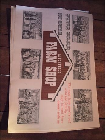 Vintage Litchfield Farm Shop Paper Farmhouse Style Placemats - 3 Boxes