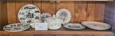 Mixed China Transferware, Mixed Collector Plates & More