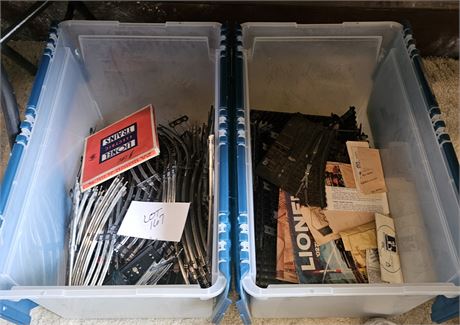 Two Bins Of Lionel "O" Gauge Track