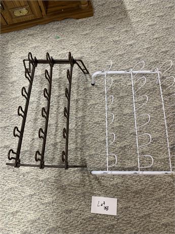 Shoe Storage Racks - Set of Two (One Black and One White)