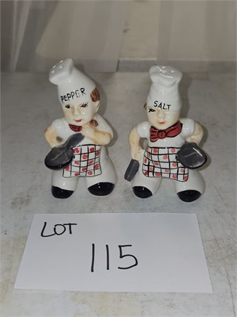 1950's Era Chef Salt & Pepper Shakers