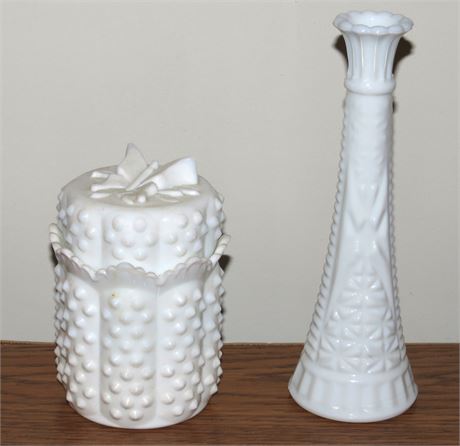 Milkglass Vase, Jar