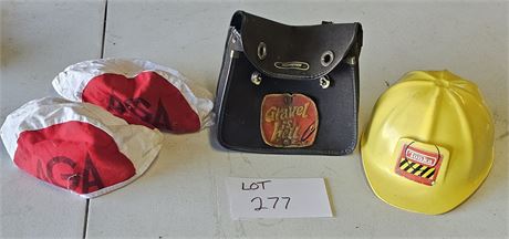 Vintage Childs Plastic Tonka Hardhat & AGA Beanies
