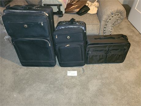 Mixed Luggage Lot: Leisure Large & Medium Size Luggage & International