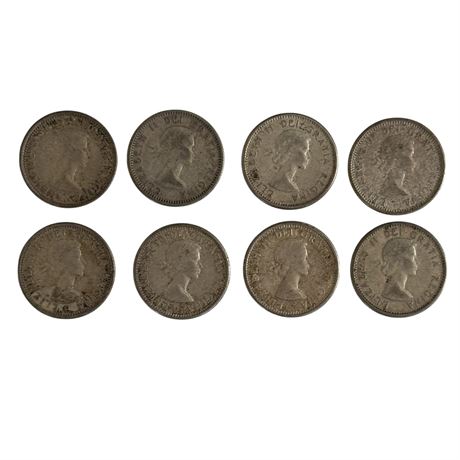 Canadian Silver Dimes (Lot of 8) - Various from 1953-1966